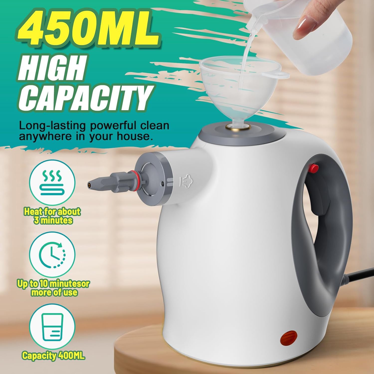 Handheld Steam Cleaner With Safety Lock
