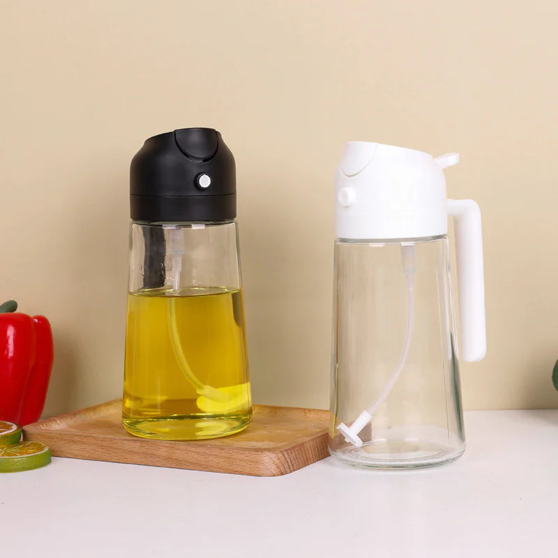 2 in 1 Olive Oil Dispenser Bottle for Kitchen