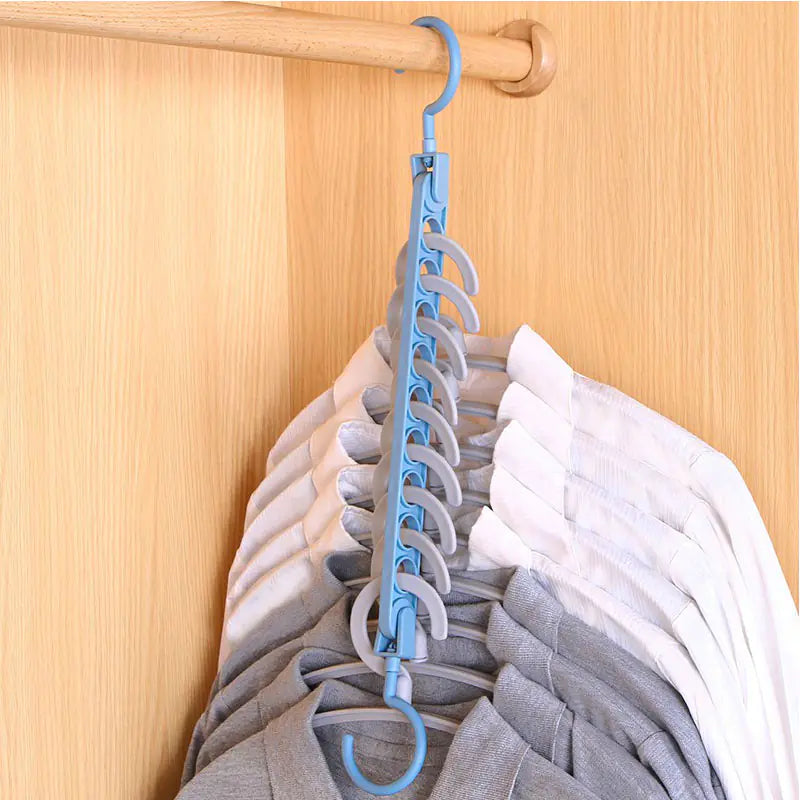 9-Hole Magic Clothes Hanger for Closet Organization