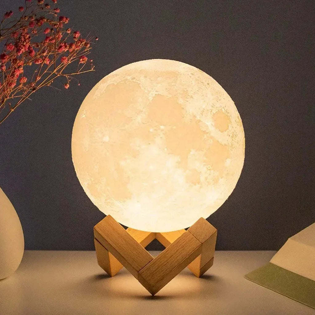 8cm Moon Lamp LED Night Light Battery