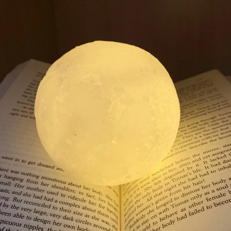 8cm Moon Lamp LED Night Light Battery