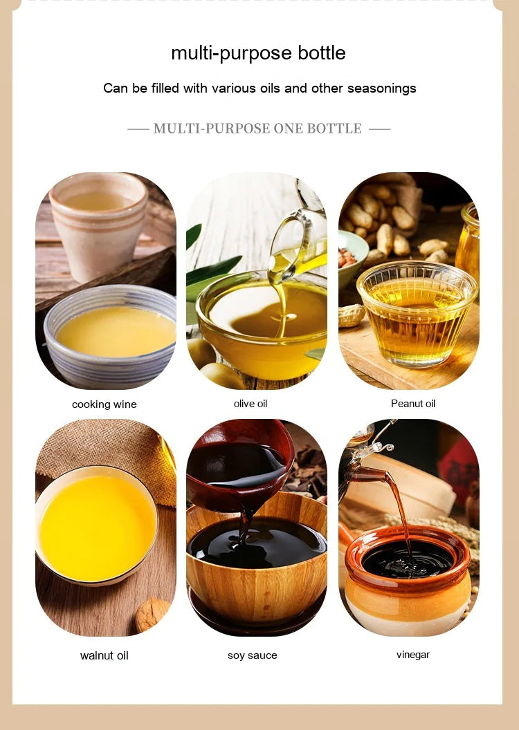 2 in 1 Olive Oil Dispenser Bottle for Kitchen