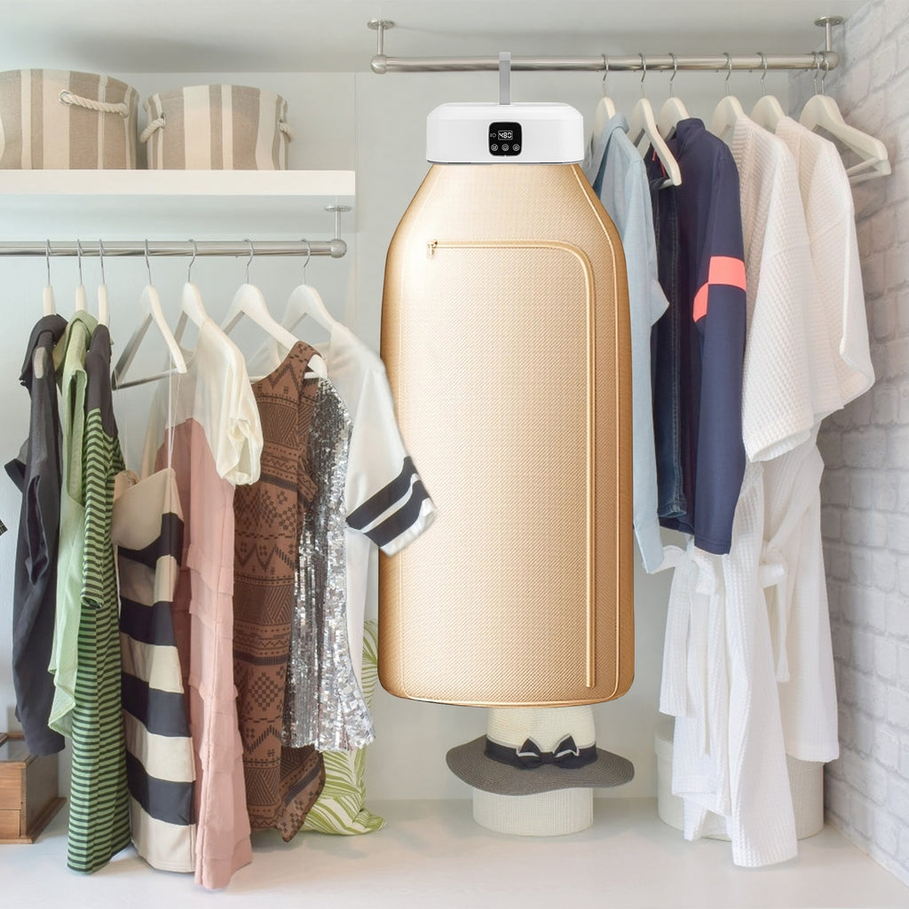 1Pc Portable Clothes Dryer Mini Dryer Foldable Dryer Machine With Timer UV Sterilization 2 Drying Modes Remote Control For Apartment Dorm RV Travel Home