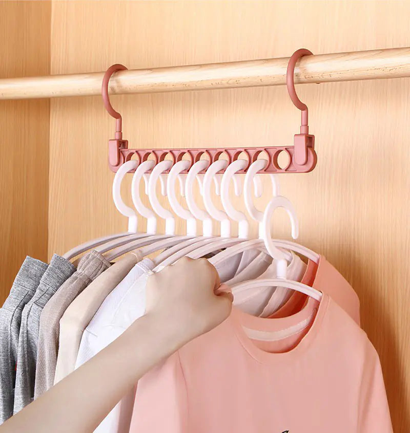 9-Hole Magic Clothes Hanger for Closet Organization